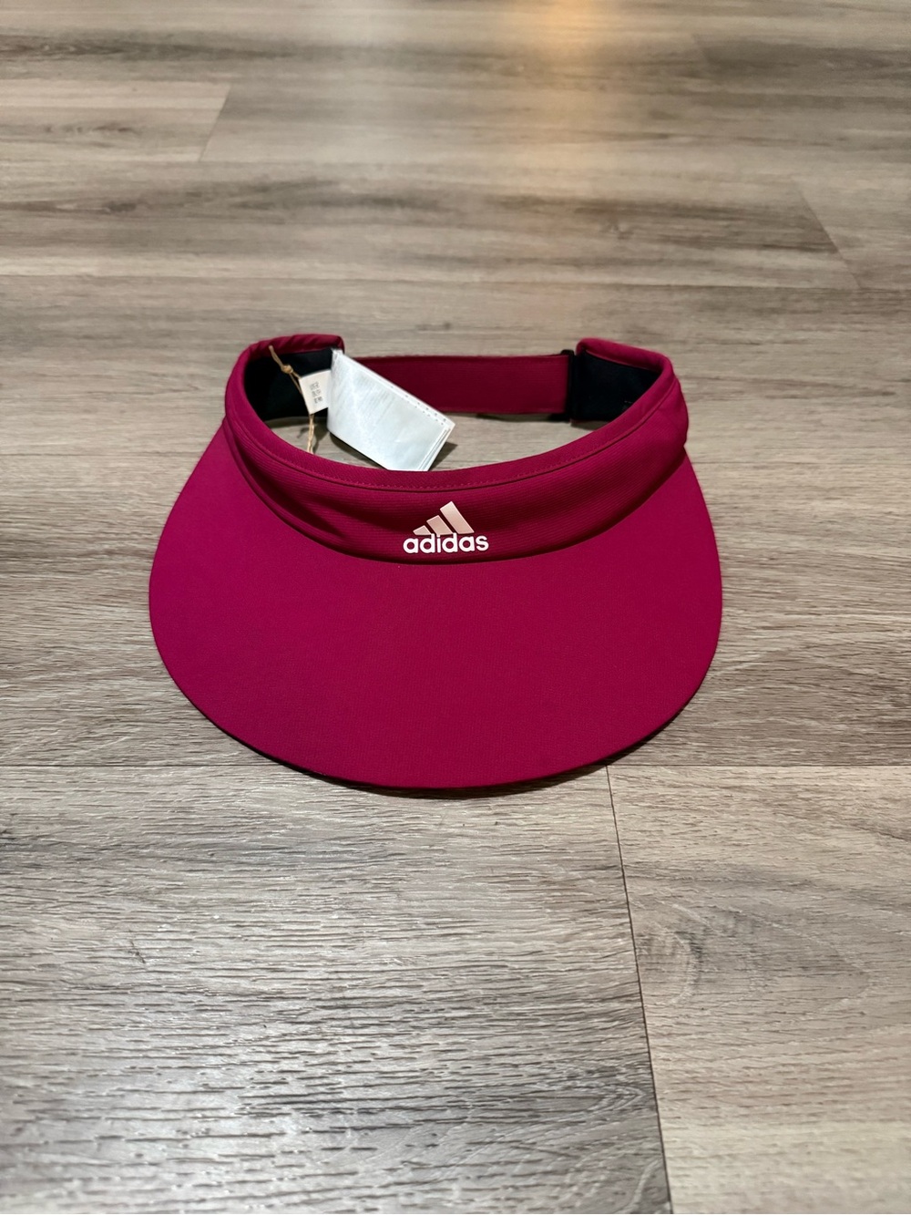 adidas Women's Magenta Sun Visor with White Logo